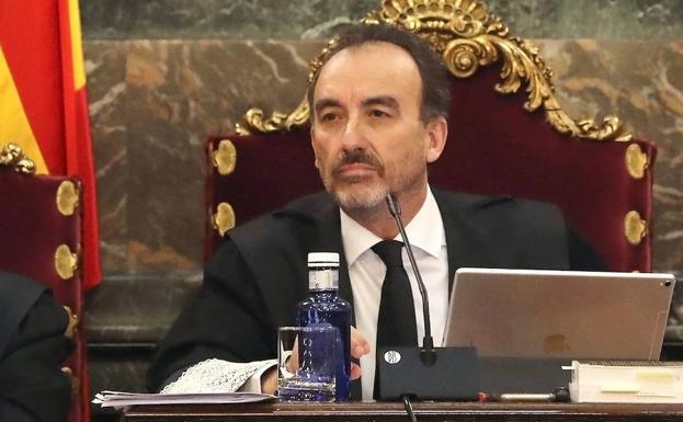 El juez Marchena durante una de las sesiones del juicio del 'procés'.