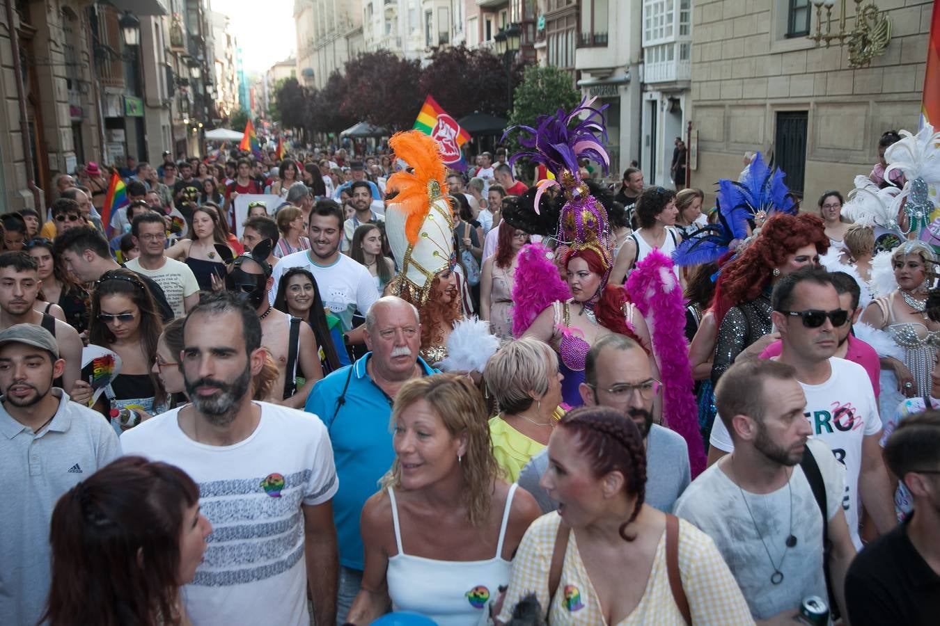 Unos jóvenes, durante la manifestación