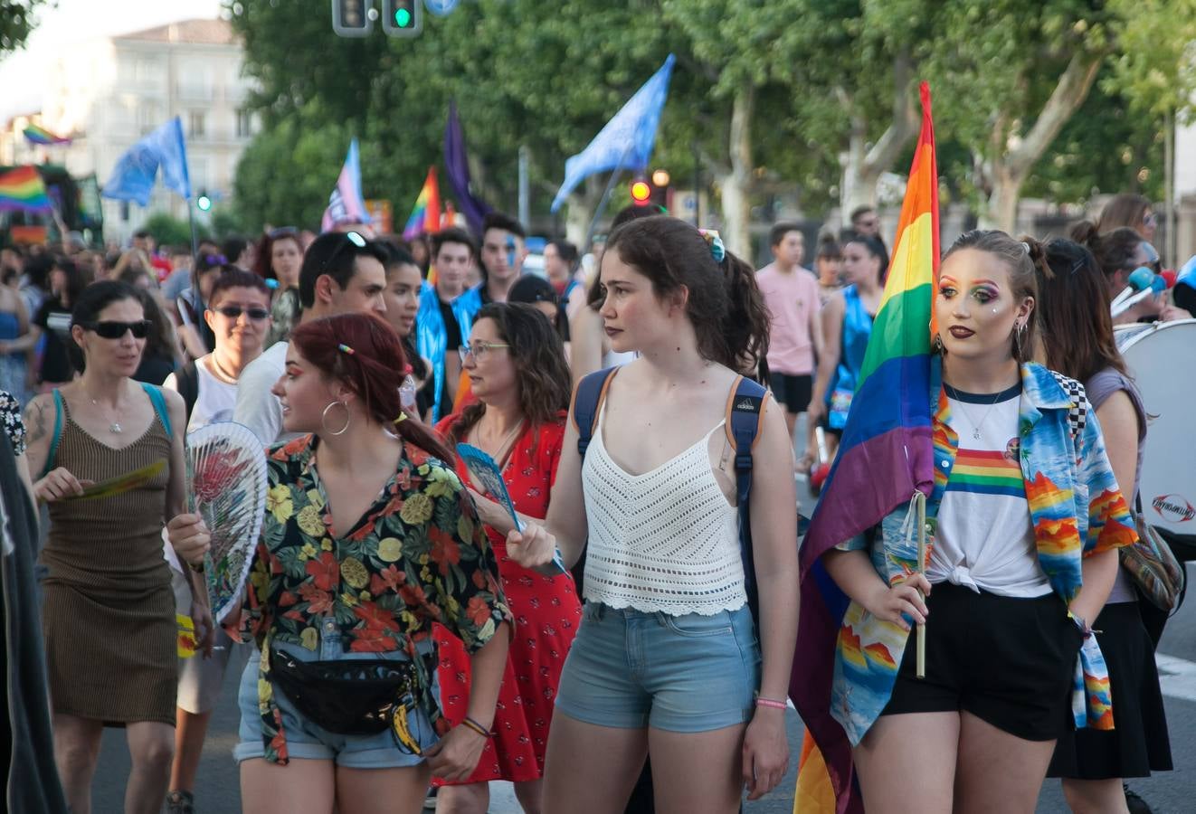 Unos jóvenes, durante la manifestación