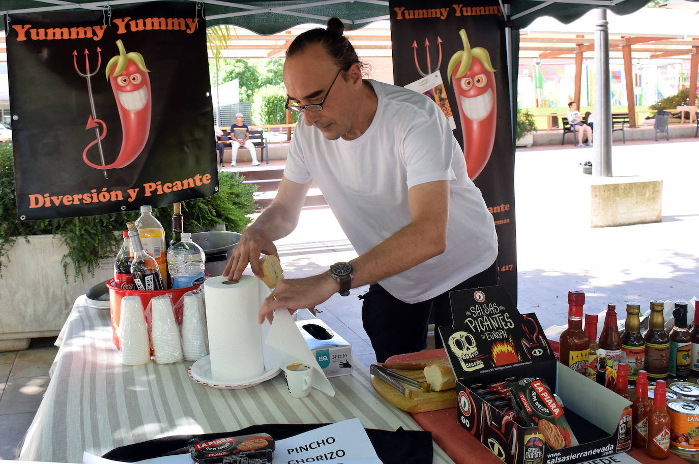 Un momento de las celebraciones en el logroñés barrio del Carmen