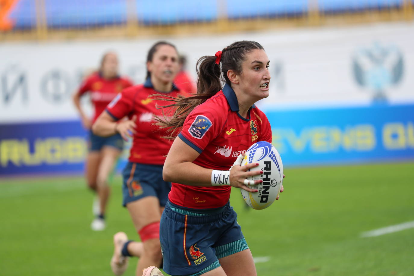 Lide Erbina, en acción con el balón.