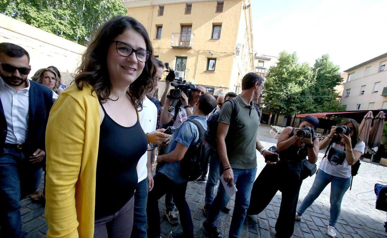 Raquel Romero, en un instante de la jornada de este jueves