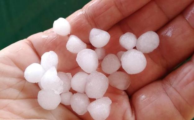 El granizo en Santo Domingo de La Calzada.