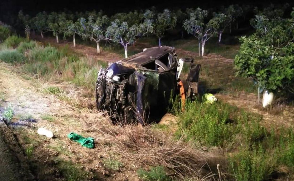 Estado en el que quedó el vehículo tras el accidente. 