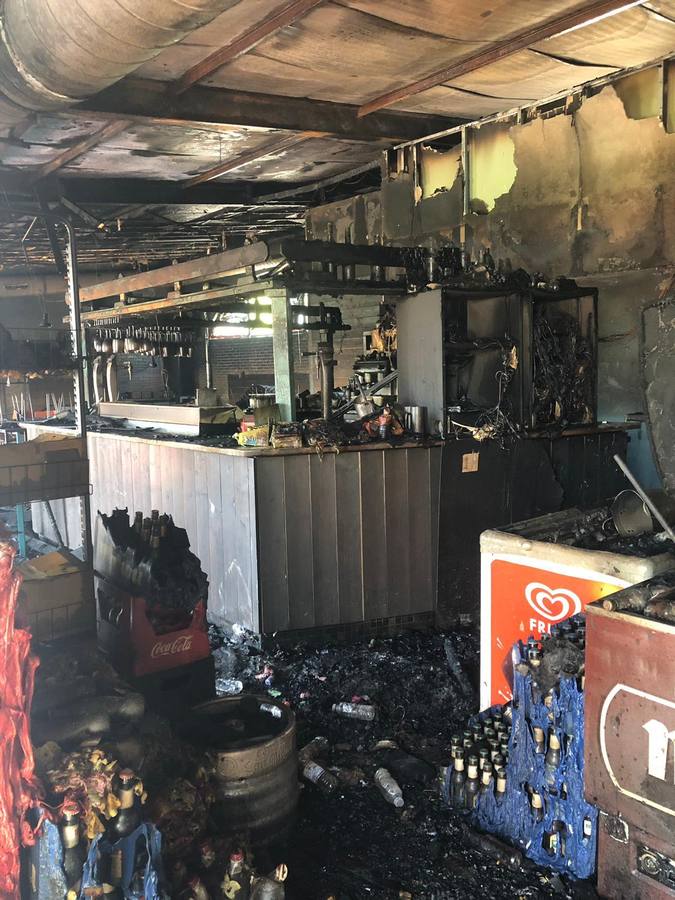 Incendio en el bar de las piscinas de Nalda