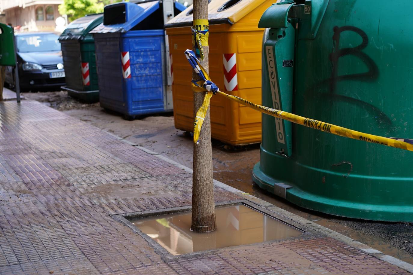 Fotos: Así ha quedado la calle Vitoria tras una nueva rotura de una tubería