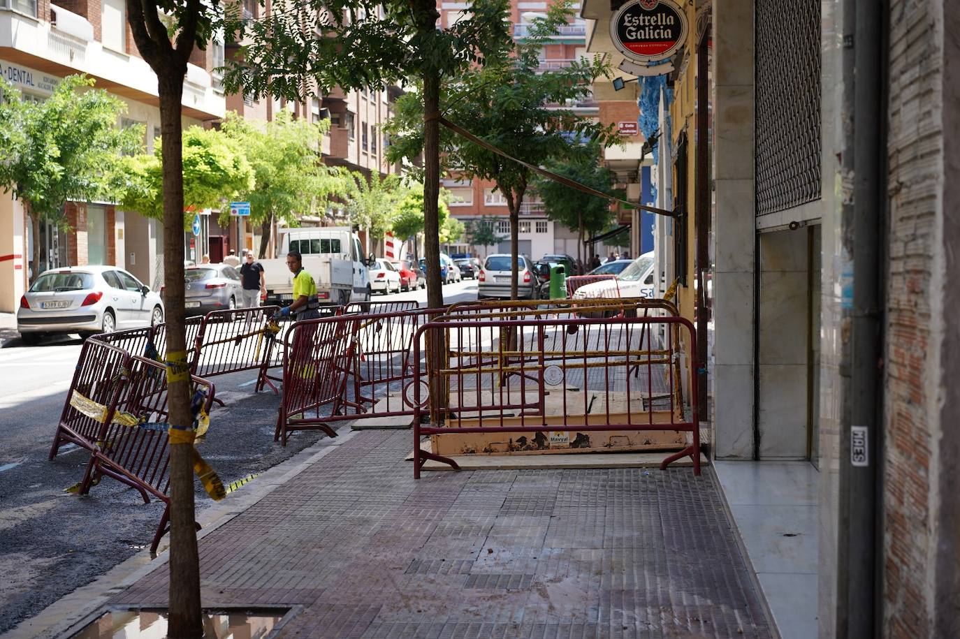 Fotos: Así ha quedado la calle Vitoria tras una nueva rotura de una tubería