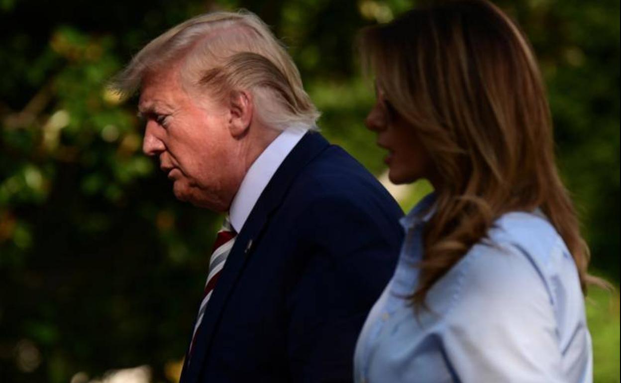 El presidente de EE UU, Donald Trump, junto a la primera Dama, Melania Trump.