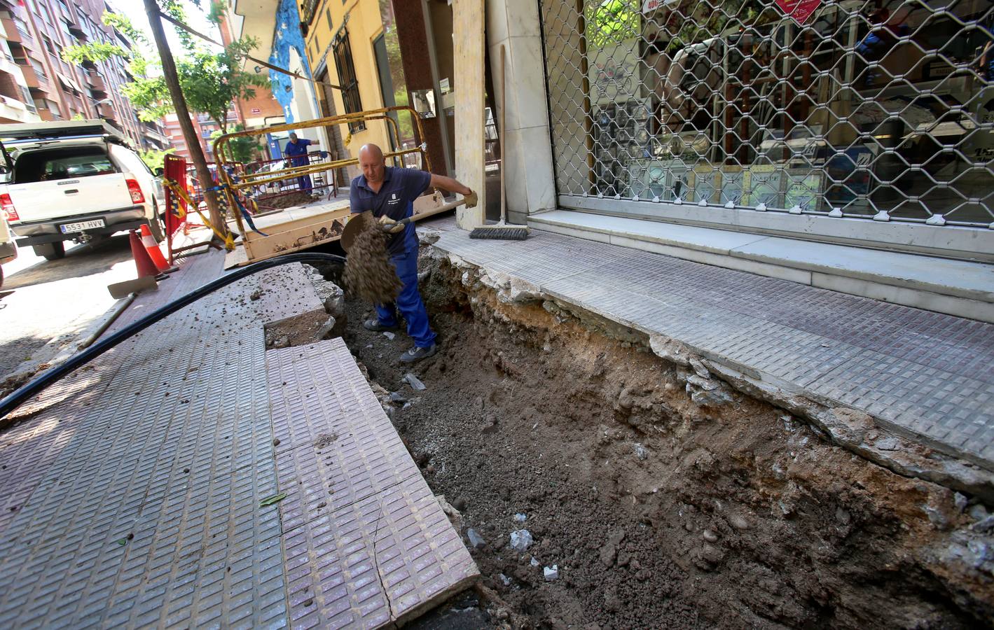 Fotos: Los trabajos en la calle Vitoria, en imágenes