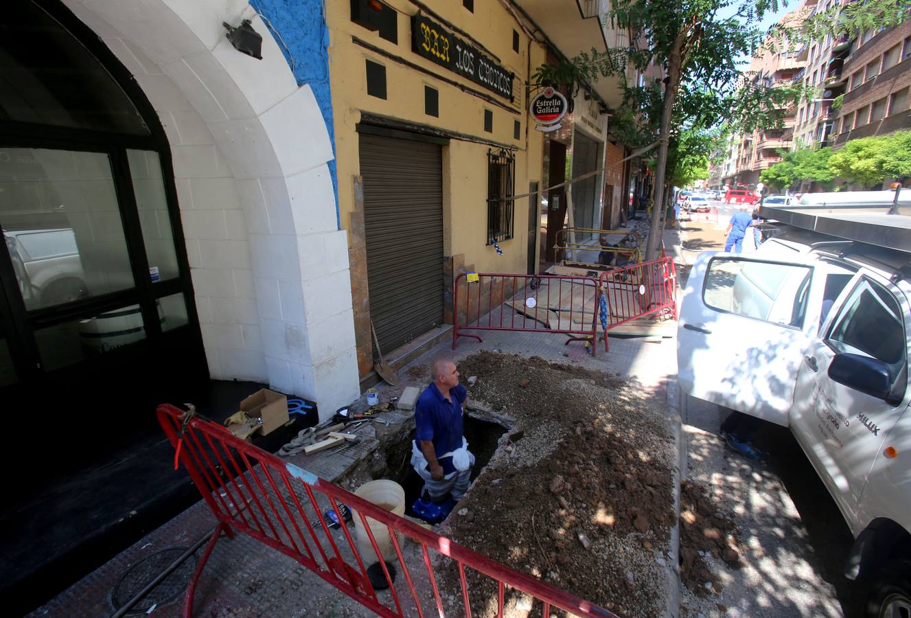 Fotos: Los trabajos en la calle Vitoria, en imágenes