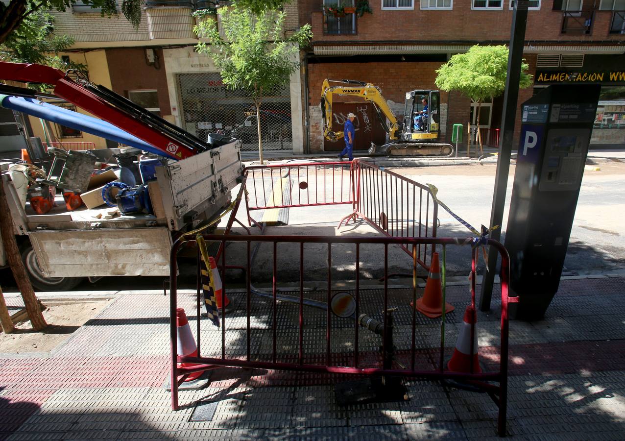 Fotos: Los trabajos en la calle Vitoria, en imágenes
