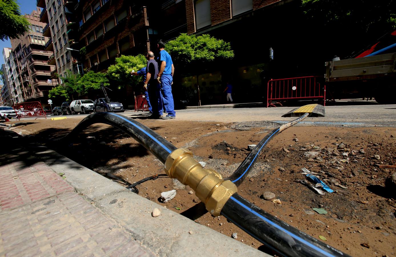Fotos: Los trabajos en la calle Vitoria, en imágenes
