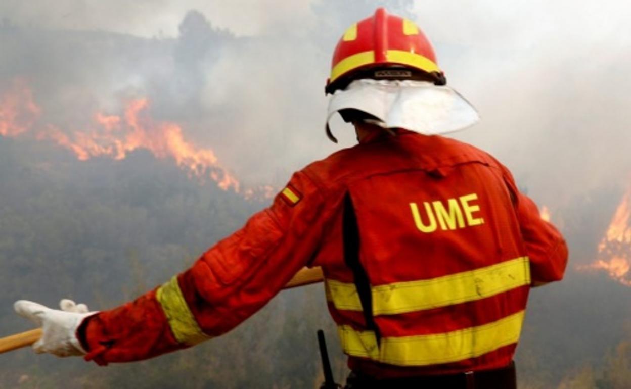 La UME cuadriplica sus intervenciones contra los incendios forestales este año