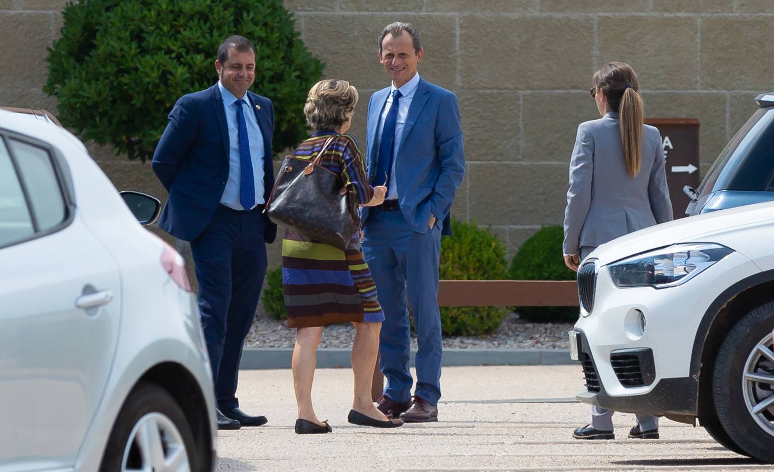 Andreu, en su llegada a la comida.