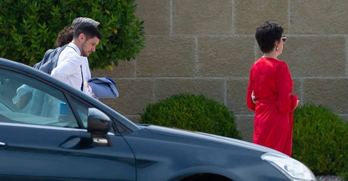 Andreu, en su llegada a la comida.