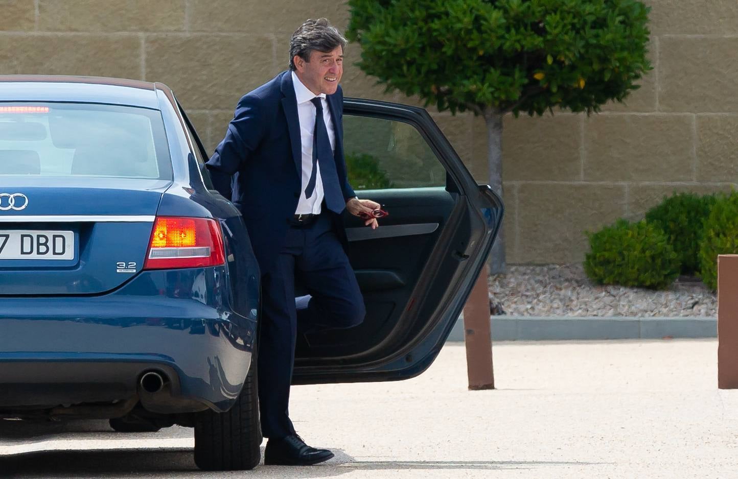 Andreu, en su llegada a la comida.