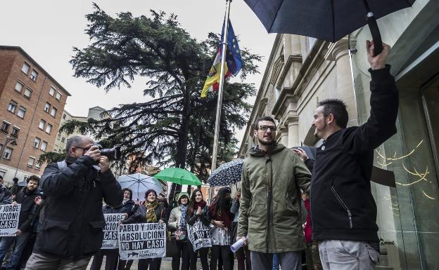 Pablo Alberdi y Jorge Merino, el primer día del juicio del caso 14N.