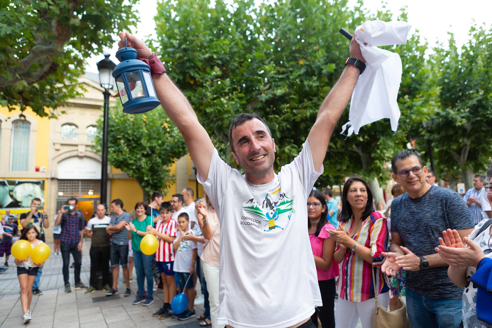 Fotos: Así ha sido la llegada del Corredor Solidario a Logroño