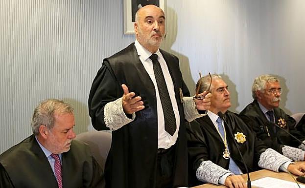 Escanilla, Stern, Marca y Espinosa, este martes, en la apertura del año judicial 