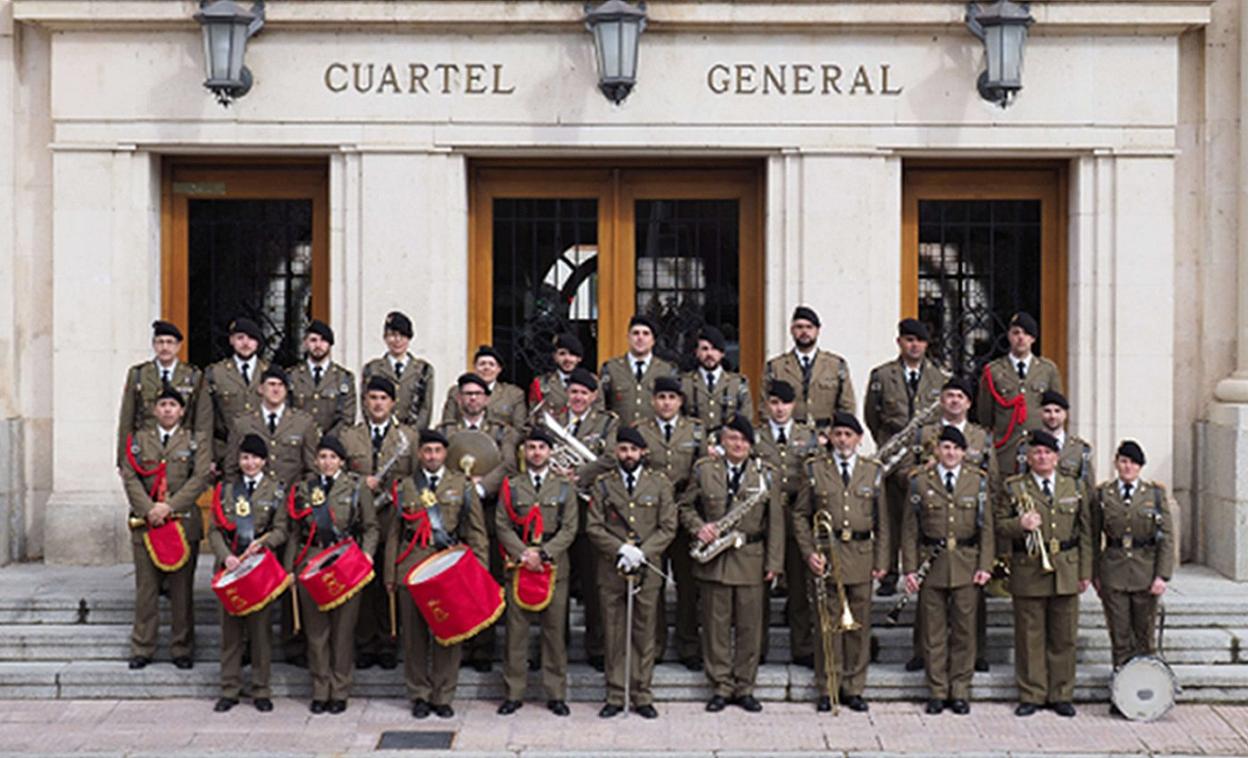 Imagen de la Unidad de Música de la División San Marcial del Ejército de Tierra, con sede en Burgos. 