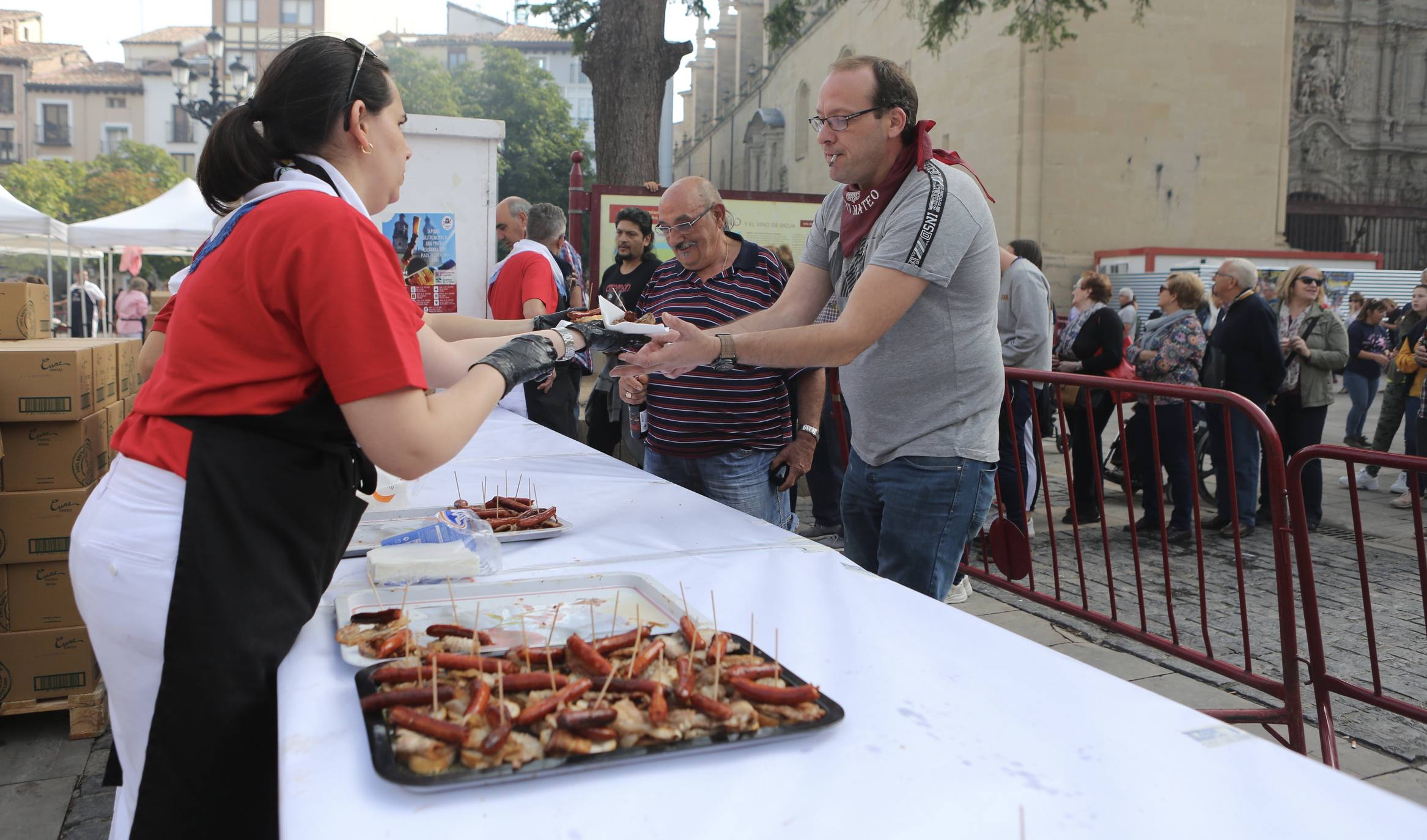 Degustaciones de choricillo, panceta y sardina