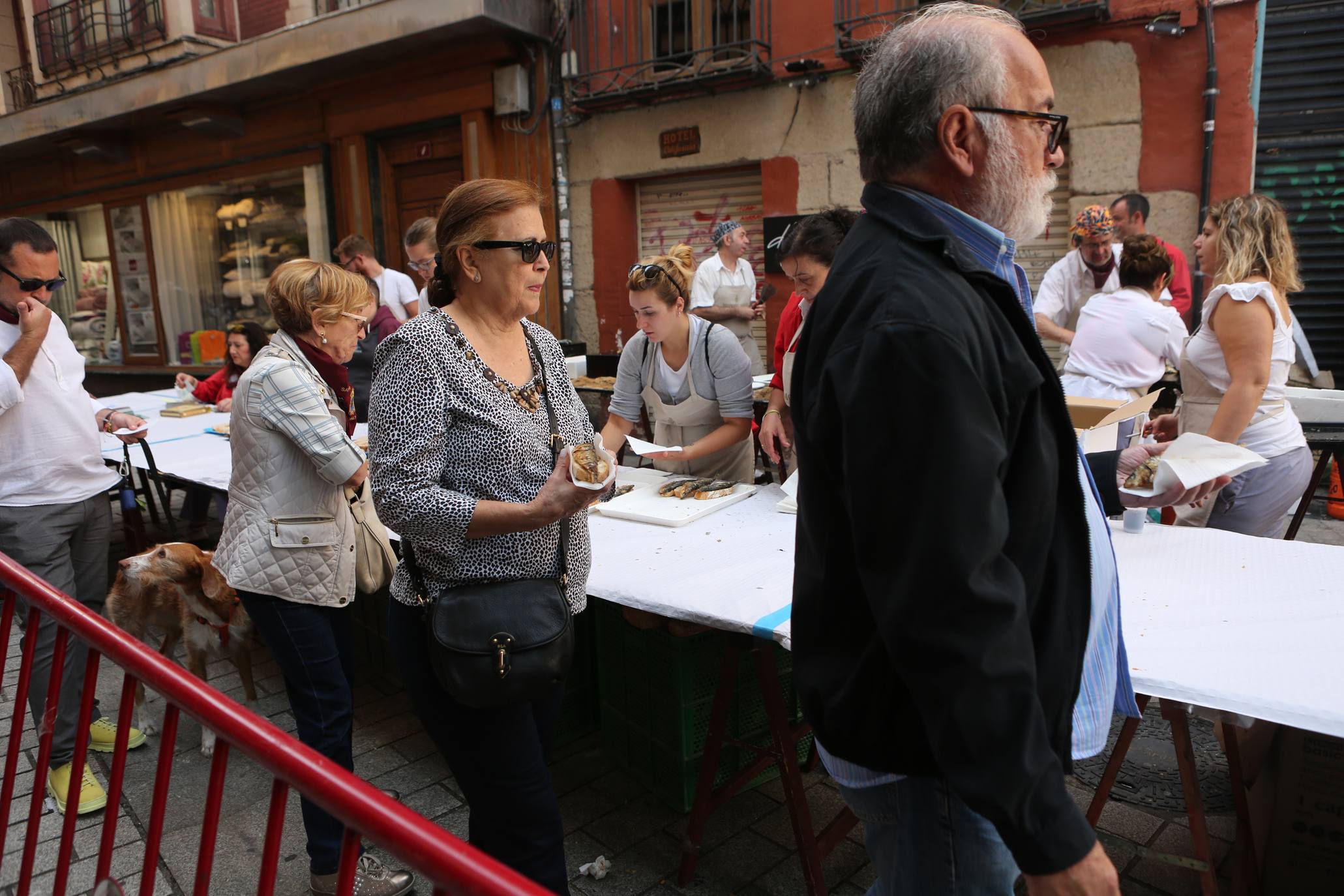 Degustaciones de choricillo, panceta y sardina