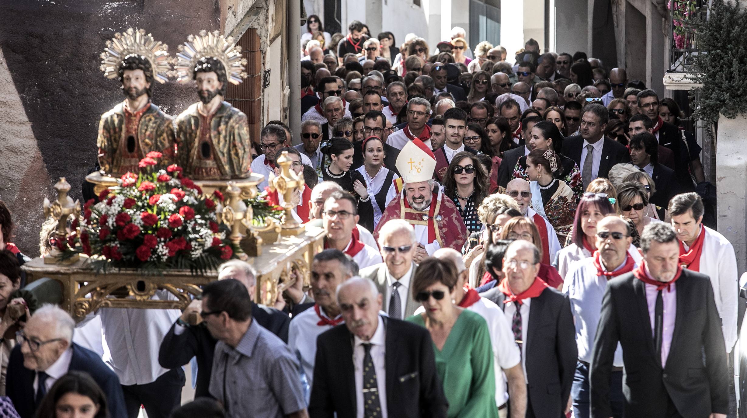 Arnedo disfruta con una nueva representación del robo de los santos en sus fiestas