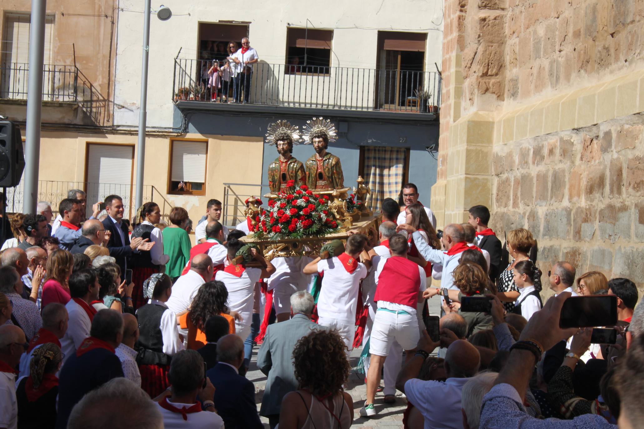 Arnedo disfruta con una nueva representación del robo de los santos en sus fiestas