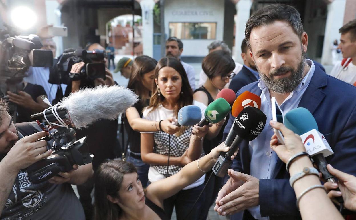 El presidente de Vox, Santiago Abascal. 