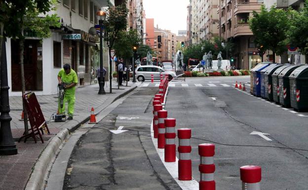 Nuevo carril bici en la calle Guardia Civil