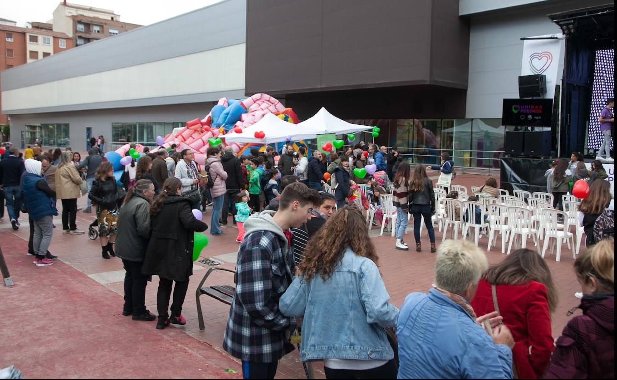 Acto de fin de campaña de Unidas Podemos en mayo del 2019, coalición que no repetirá el 10N en La Rioja.