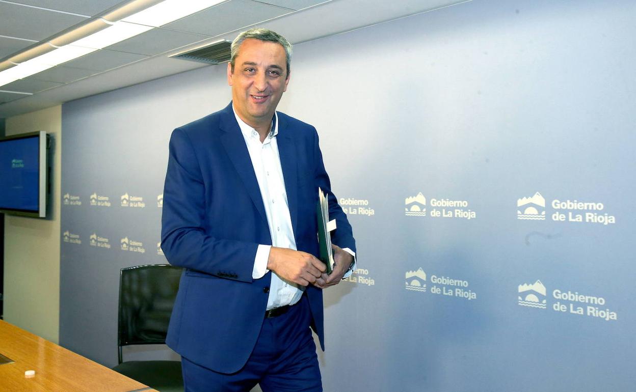 El portavoz del Gobierno, Chus del Río, en una comparecencia anterior. 