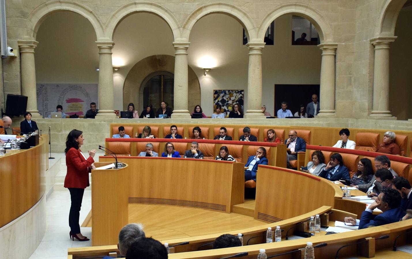 Sesión plenaria en el Parlamento de La Rioja. 