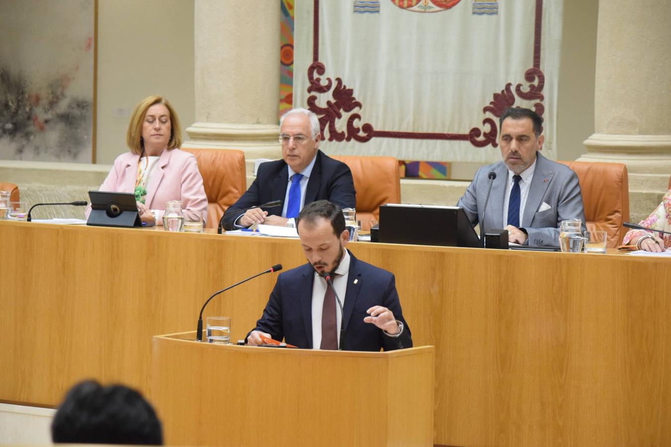 Sesión plenaria en el Parlamento de La Rioja. 