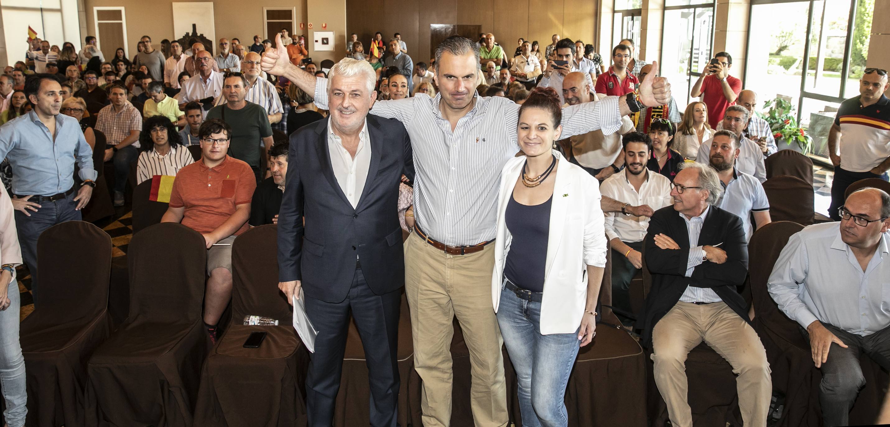 El secretario general de VOX ha intervenido en un acto público en la capital riojana. 