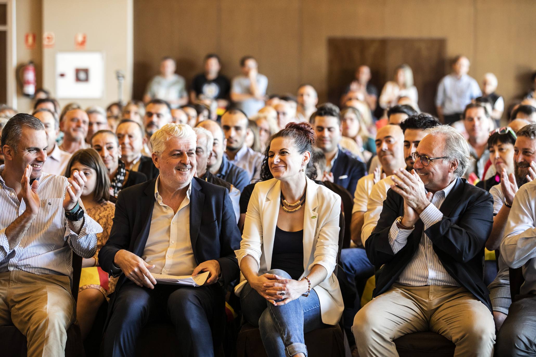 El secretario general de VOX ha intervenido en un acto público en la capital riojana. 