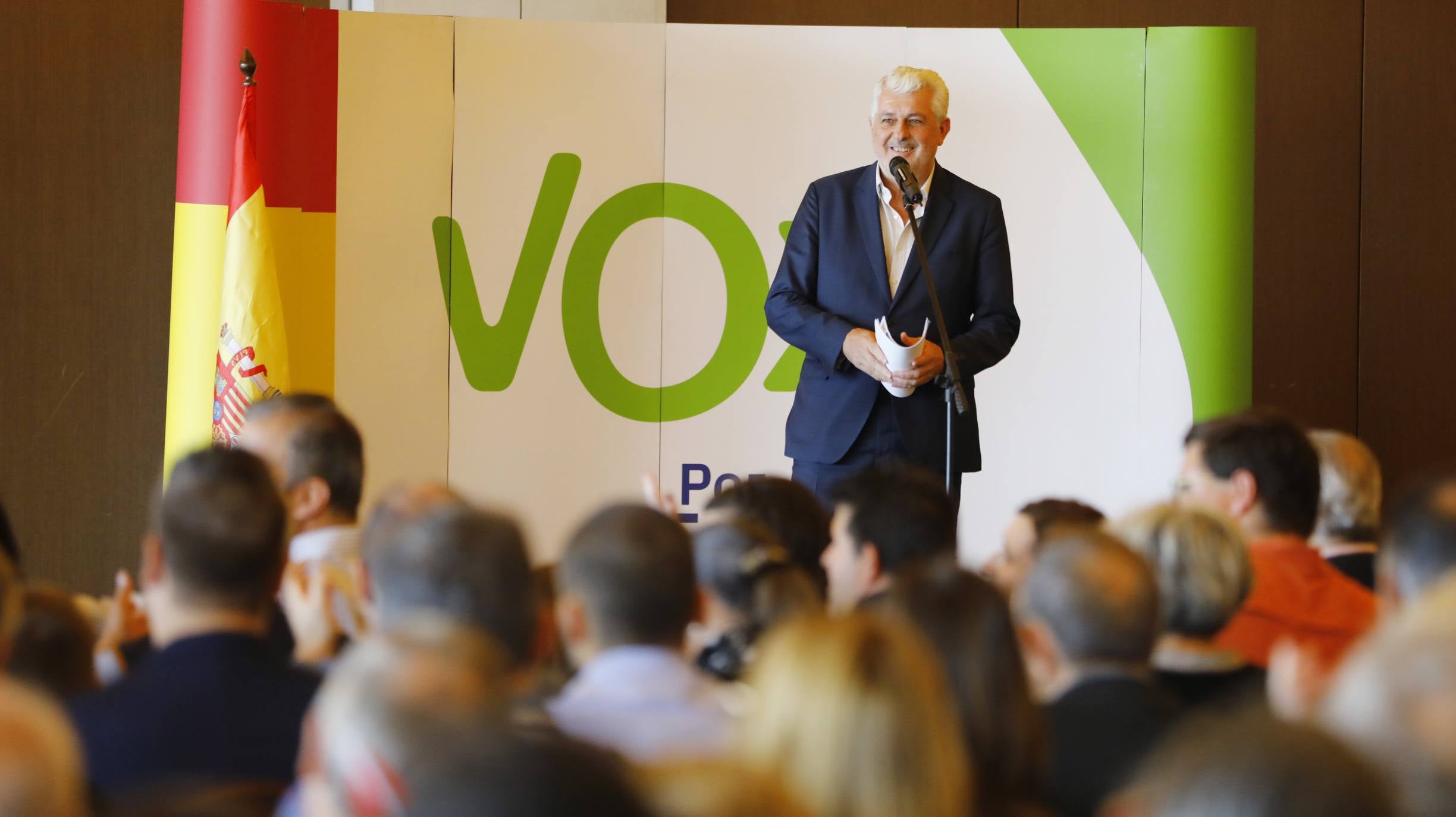 El secretario general de VOX ha intervenido en un acto público en la capital riojana. 