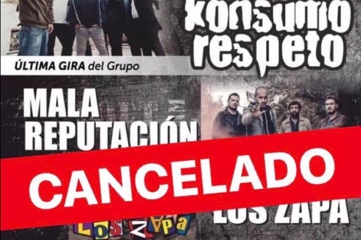 Cancelación del evento