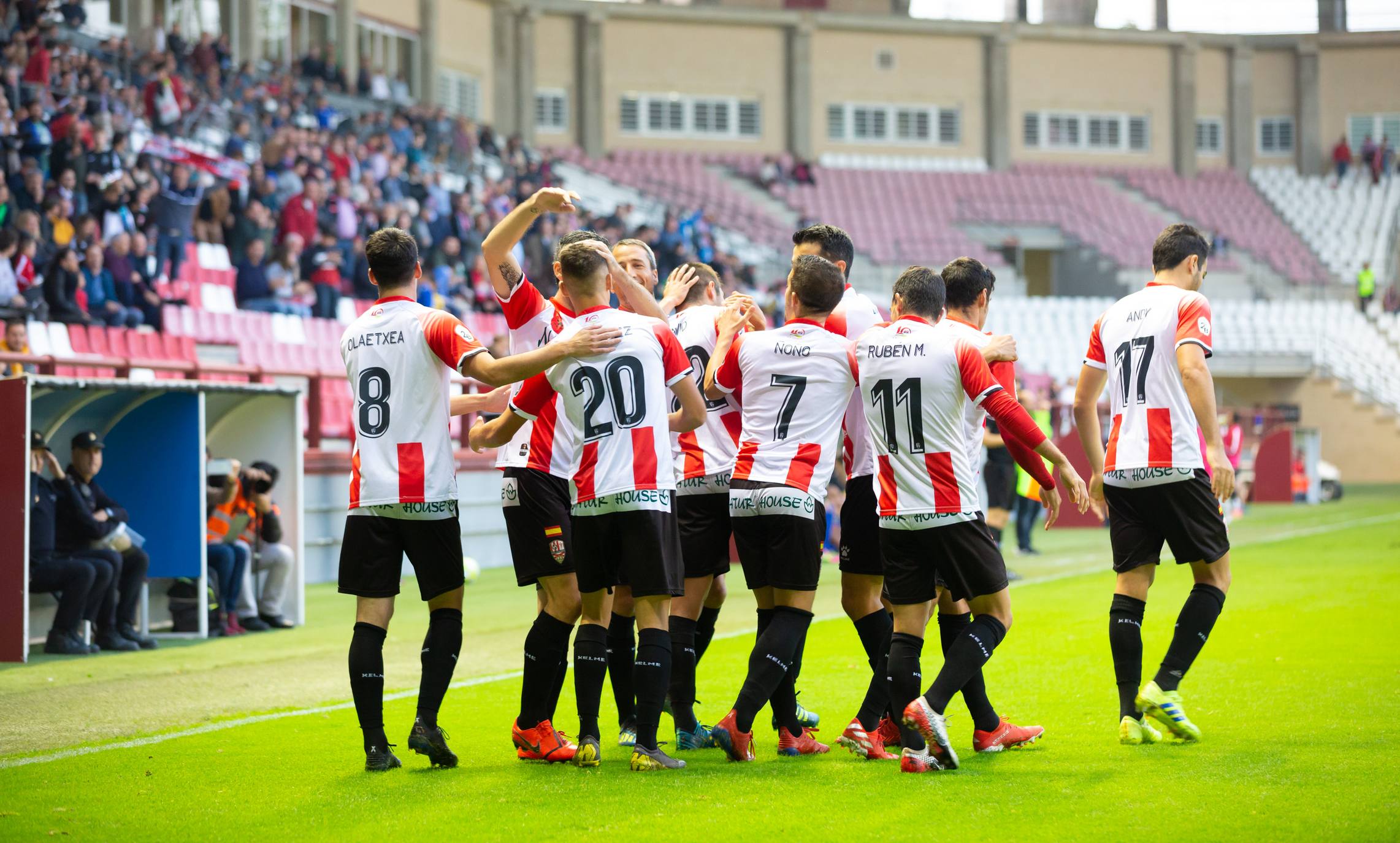 Los blanquirrojos han vencido al Real Unión en Las Gaunas. 