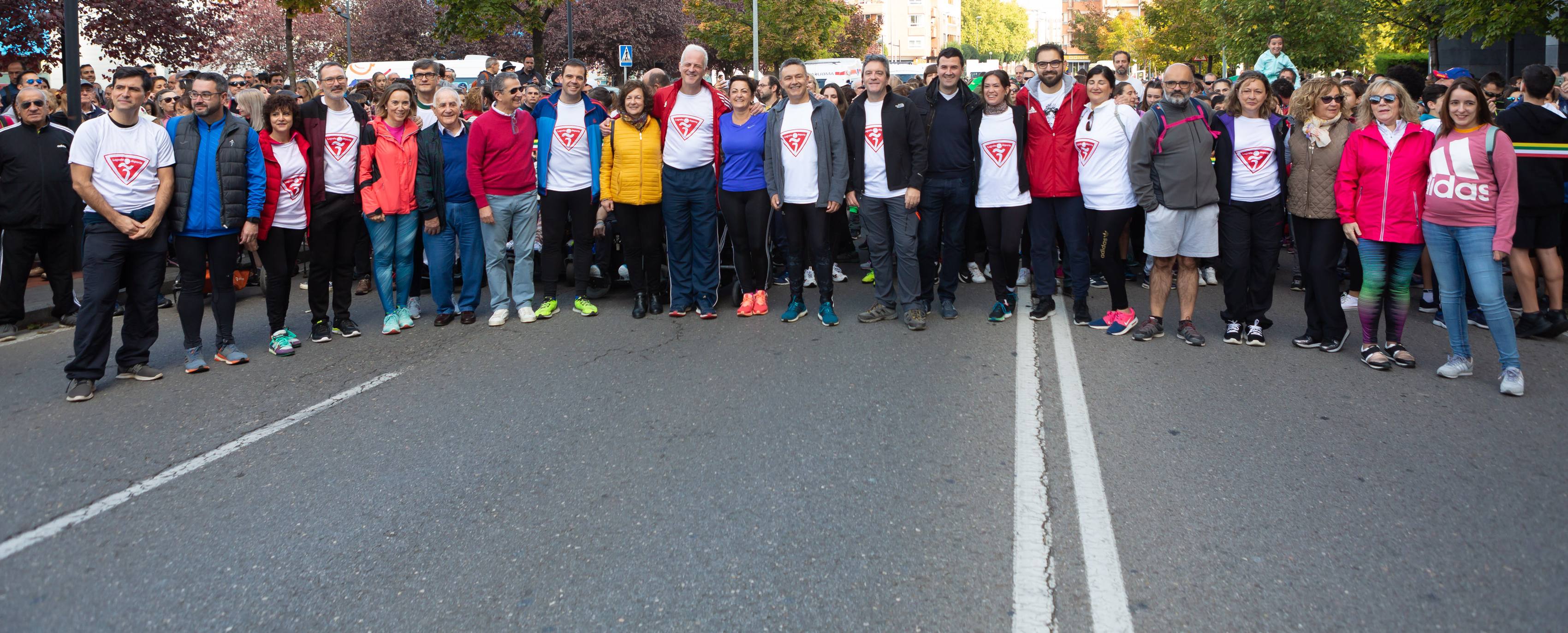 Los marchosos tienen que completar un recorrido llano de 19 kilómetros, desde la capital riojana hacia Villamediana de Iregua, Alberite y Lardero