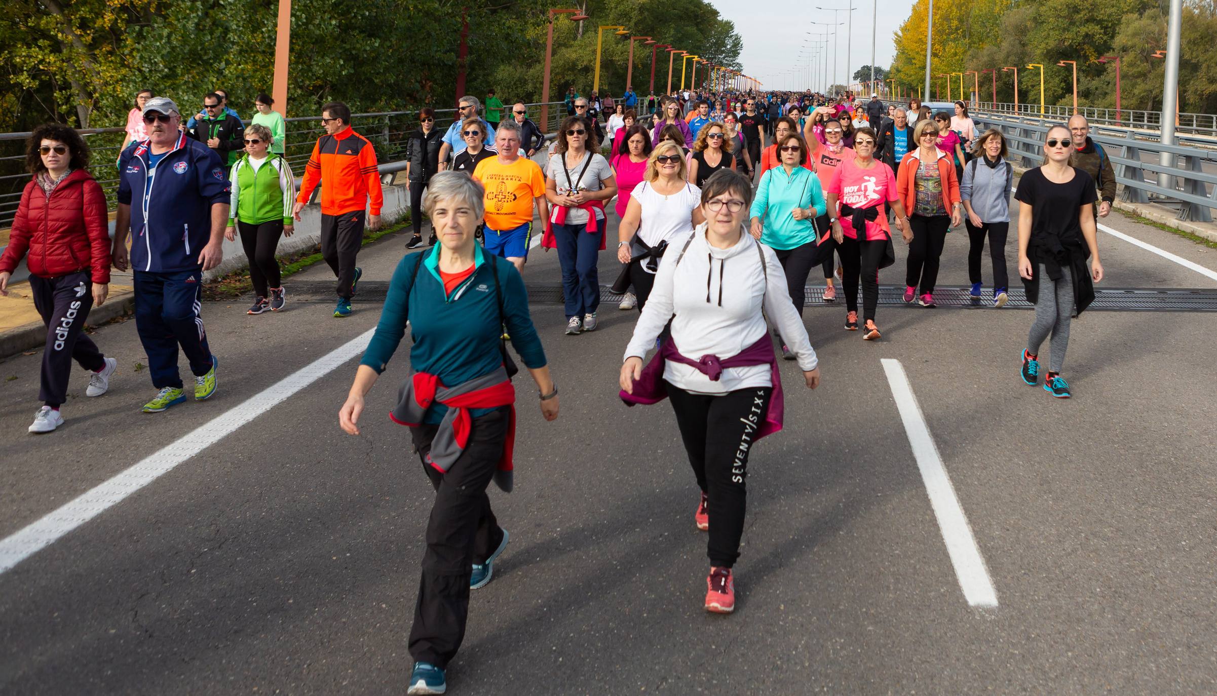 Los marchosos tienen que completar un recorrido llano de 19 kilómetros, desde la capital riojana hacia Villamediana de Iregua, Alberite y Lardero