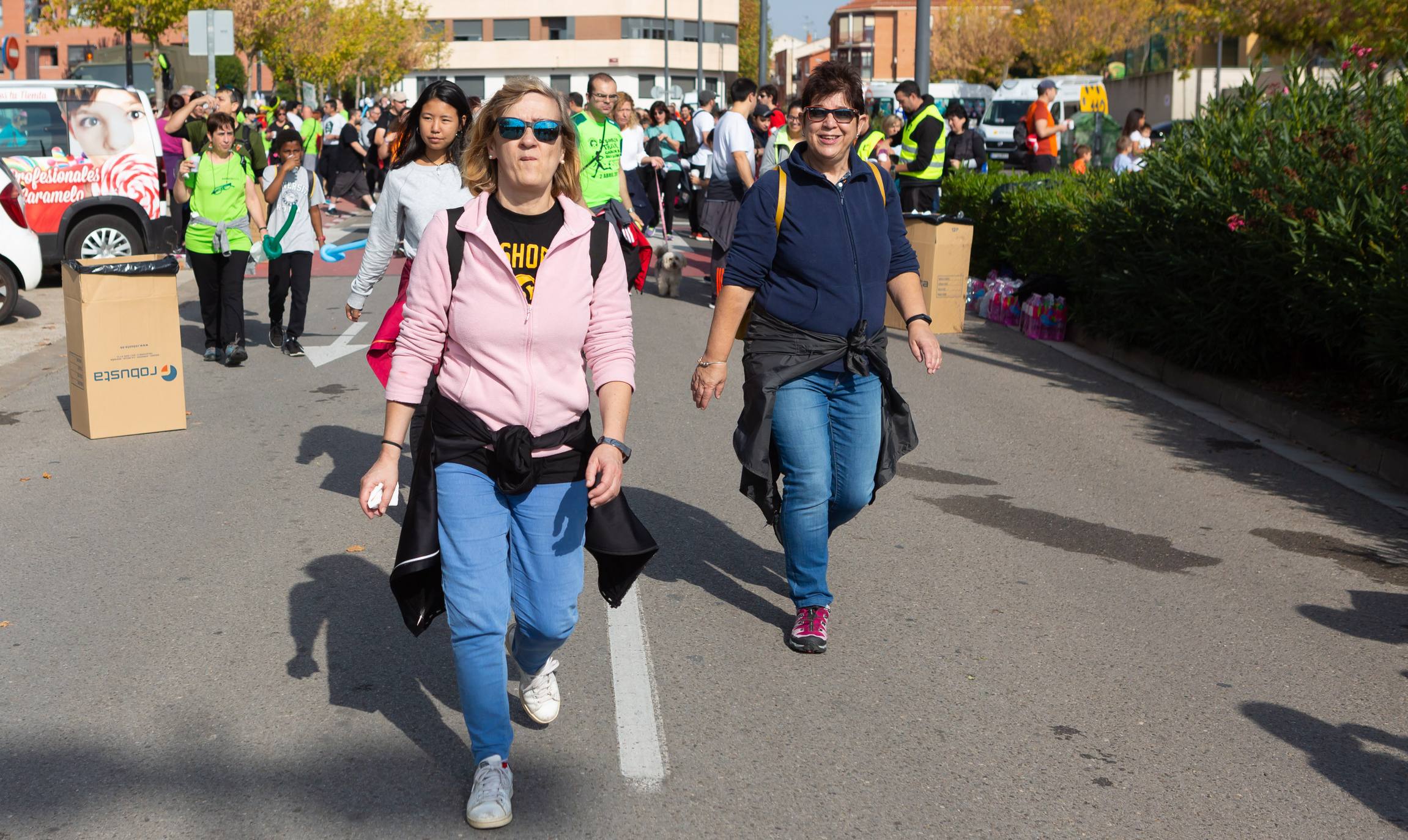 Los marchosos tienen que completar un recorrido llano de 19 kilómetros, desde la capital riojana hacia Villamediana de Iregua, Alberite y Lardero