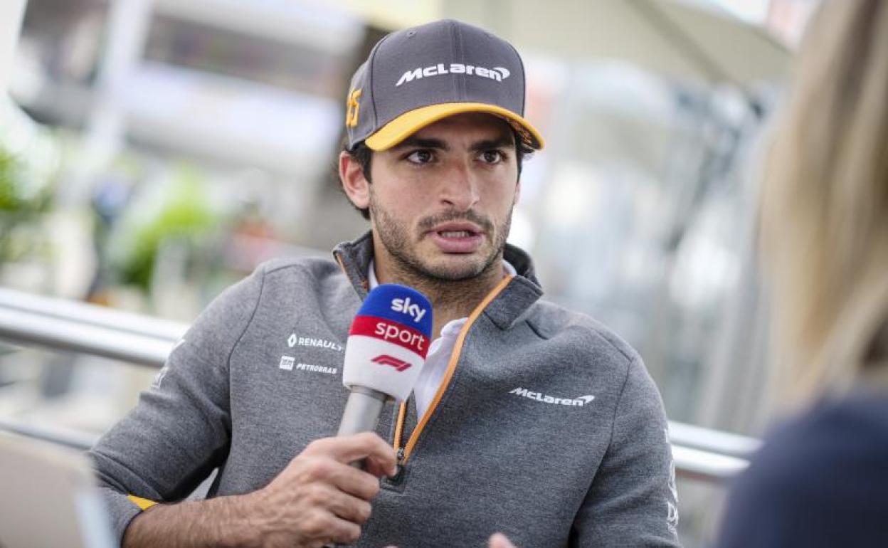 Carlos Sainz, durante una entrevista. 