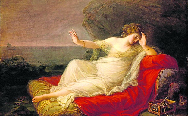 'Ariadna abandonada por Teseo', obra de Angelika Kauffmann. 