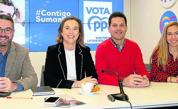 Merino, Gamarra, Yécora y Cornago, en la rueda de prensa de balance de campaña.