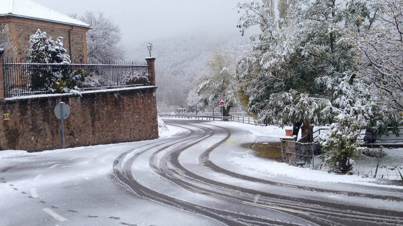 Los Cameros han amanecido esta mañana con una capa de nieve de entre 10 y 15 centímetros. Un paisaje blanco que ha dejado algunas de las primeras imágenes invernales de esta temporada y, no cabe duda, estampas muy bonitas