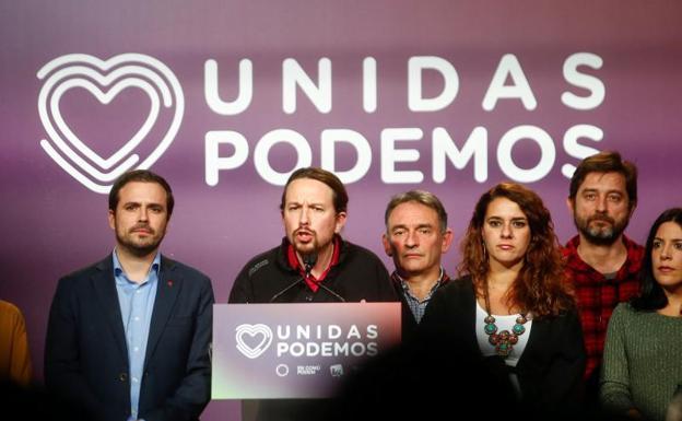 Iglesias valora el resultado electoral. 