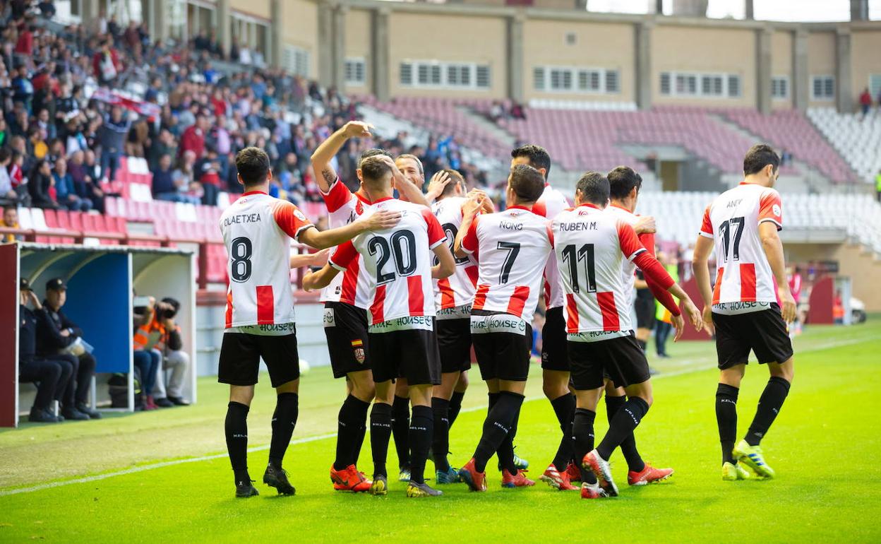 Imagen de archivo de un partido de la UDL en Las Gaunas. 