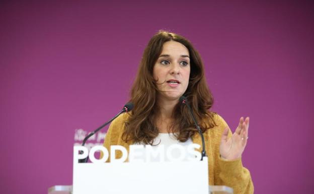 Noelia Vera, portavoz de Podemos. 