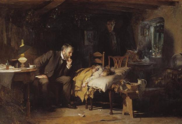 'El doctor', obra de Samuel Luke Fildes. :: 